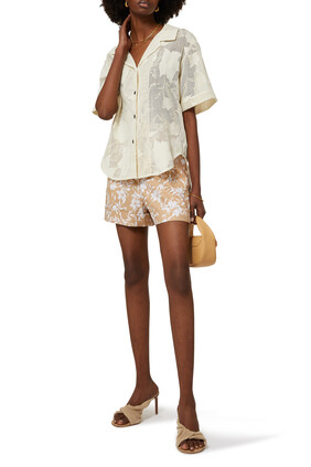 Ivy Printed Floral Linen Shorts